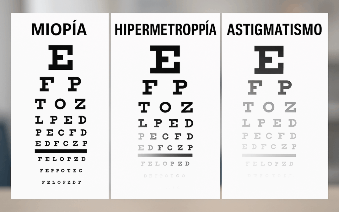 Diferencias entre miopía, hipermetropía y astigmatismo: guía completa 2025